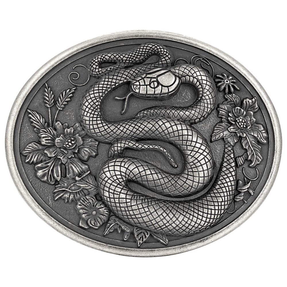 7129 Western Belt Buckle Snake Belt Buckles Vintage Cowboy Cowgirl Rodeo